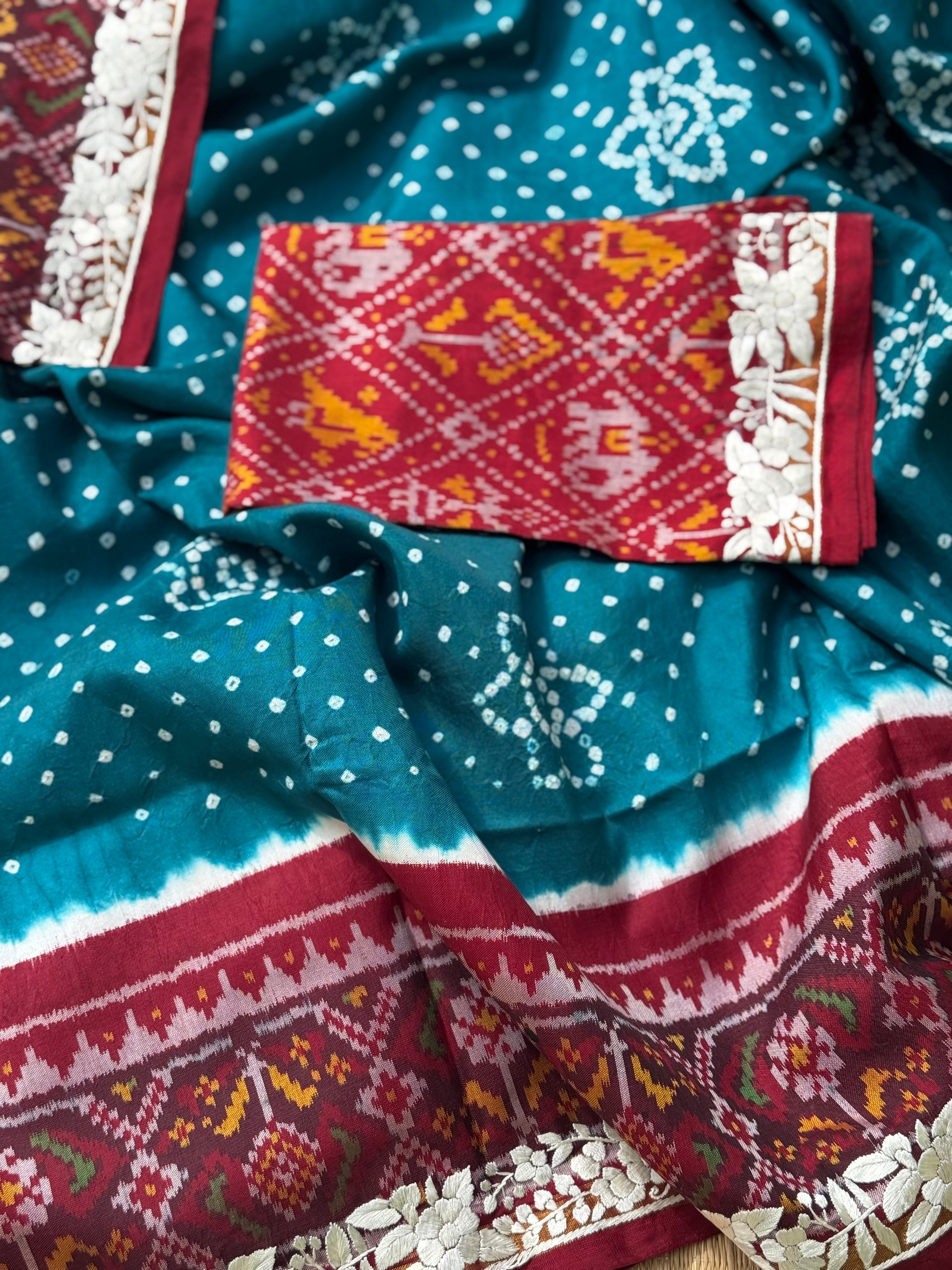 Client payment link 1 of 2 - for patola ikkat silk Bhandej with Parsi gara