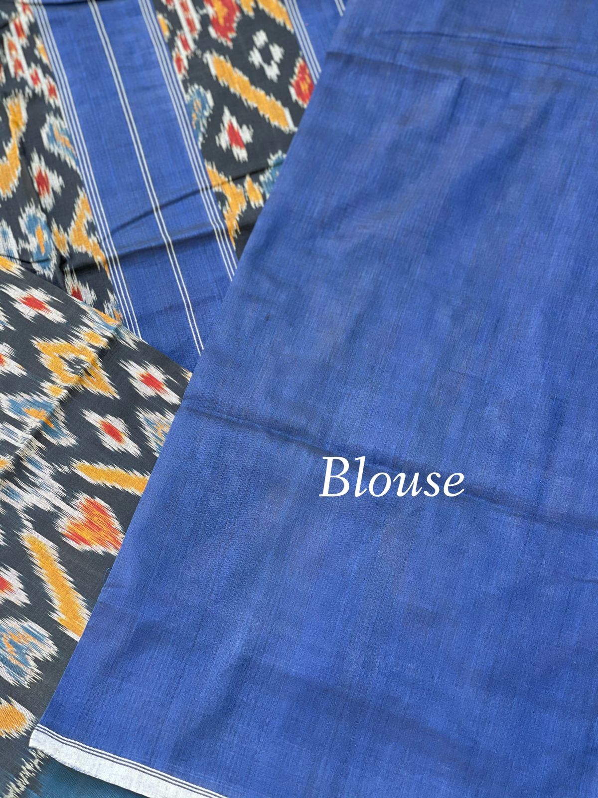 A Patola inspired weft ikkat cotton Saree