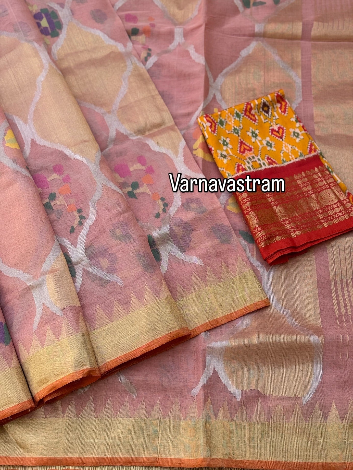 Full jaal weave ponduru Khadhi jamdani saree