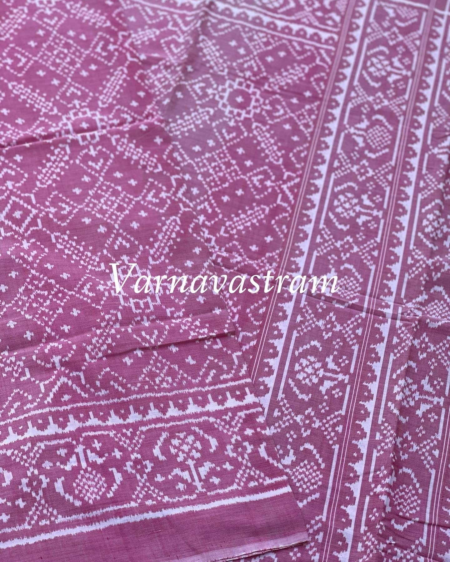 Patola Ikkat Cotton Saree