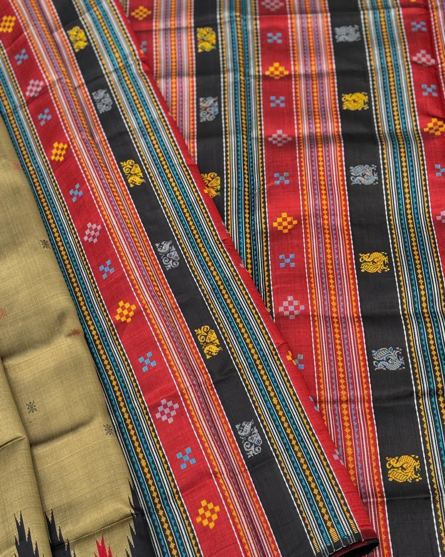 An elegant Berhampuri patta Silk saree from Odisha