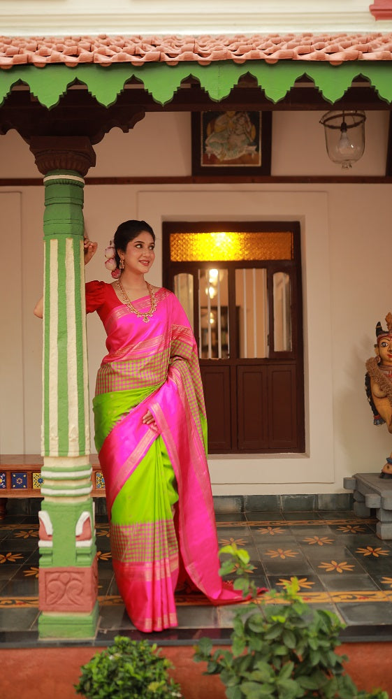 Exclusive PARAMPARA vairaoosi Reinterpreted Silk Kanchivaram Saree