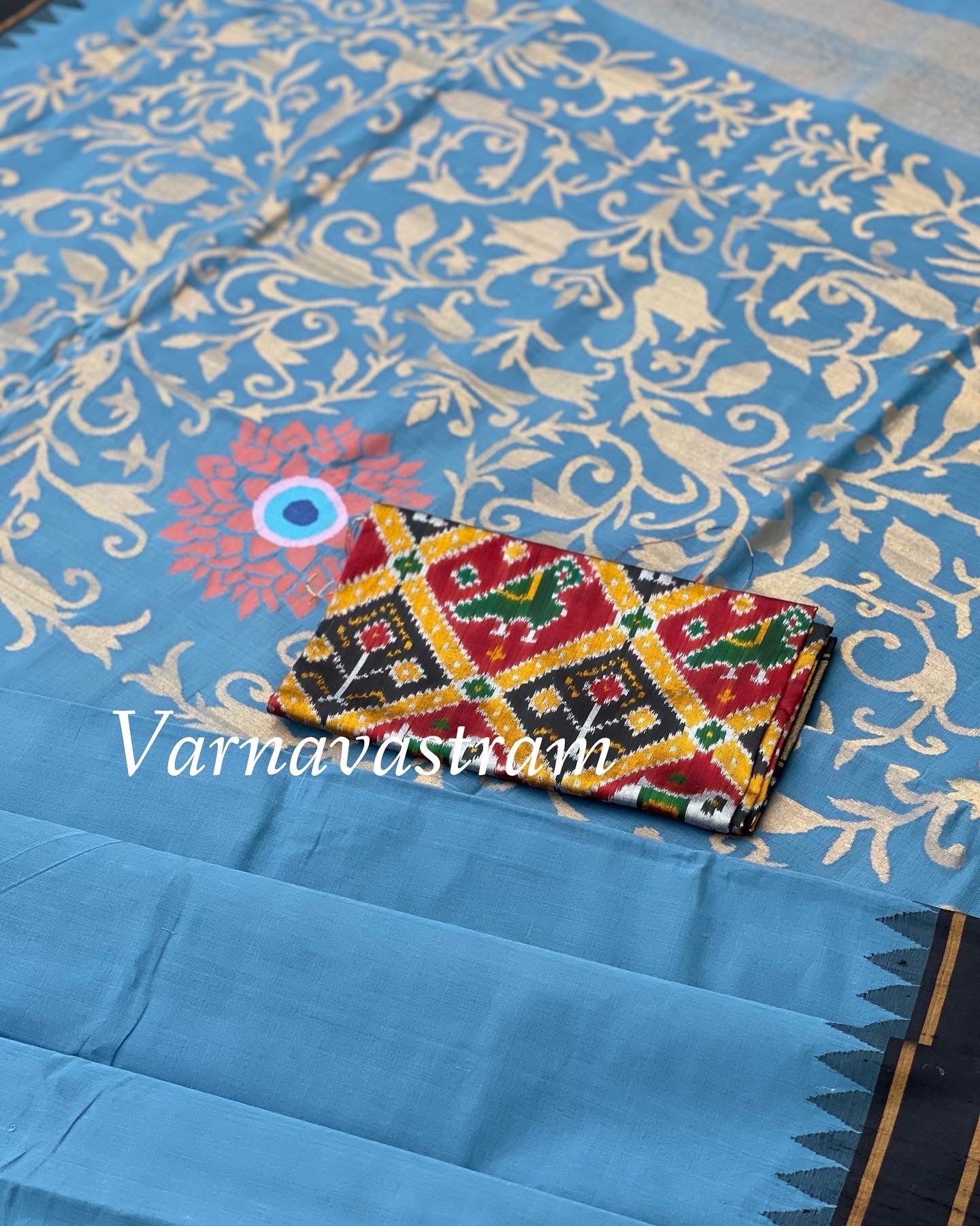 Ponduru Khadi Jamdani cotton Saree