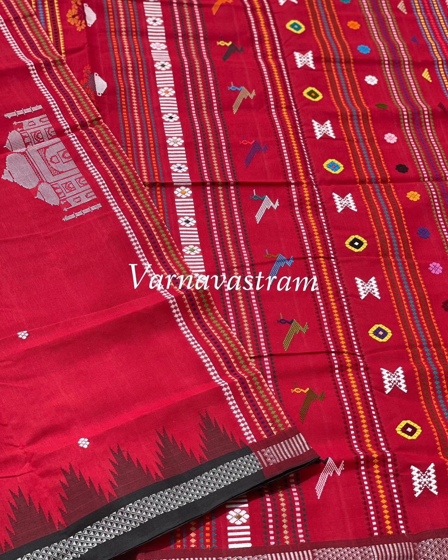 Ganjam Bomkai Odisha Weave Cotton Saree