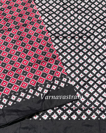 Double Ikkat Telia Inspired Pochampally Silk Ikkat Saree