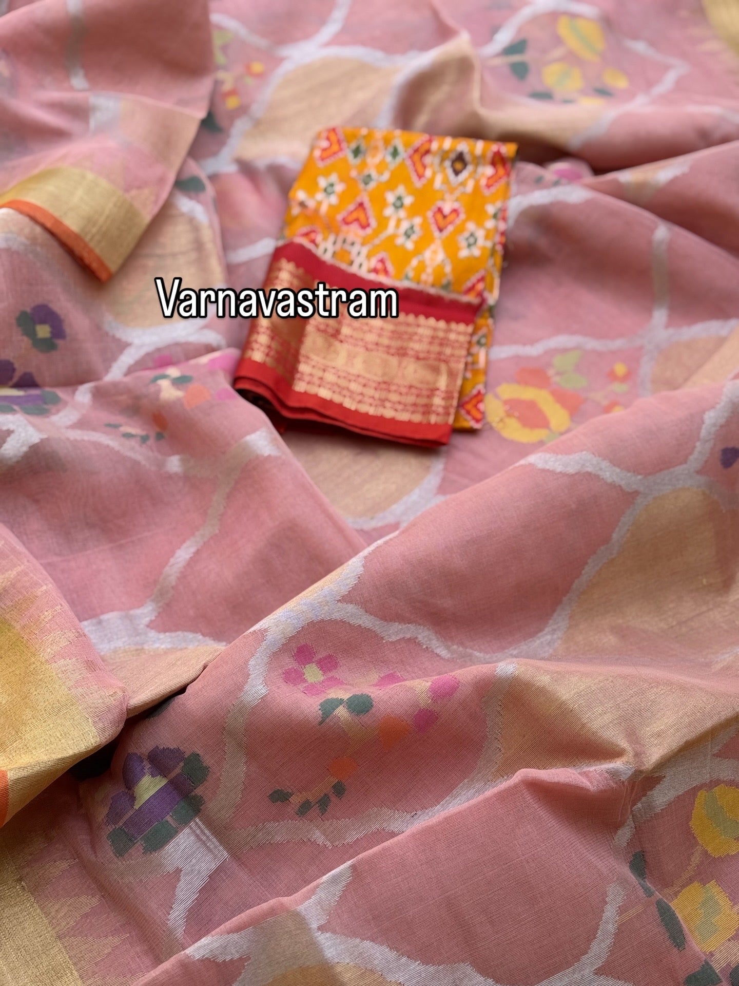 Full jaal weave ponduru Khadhi jamdani saree