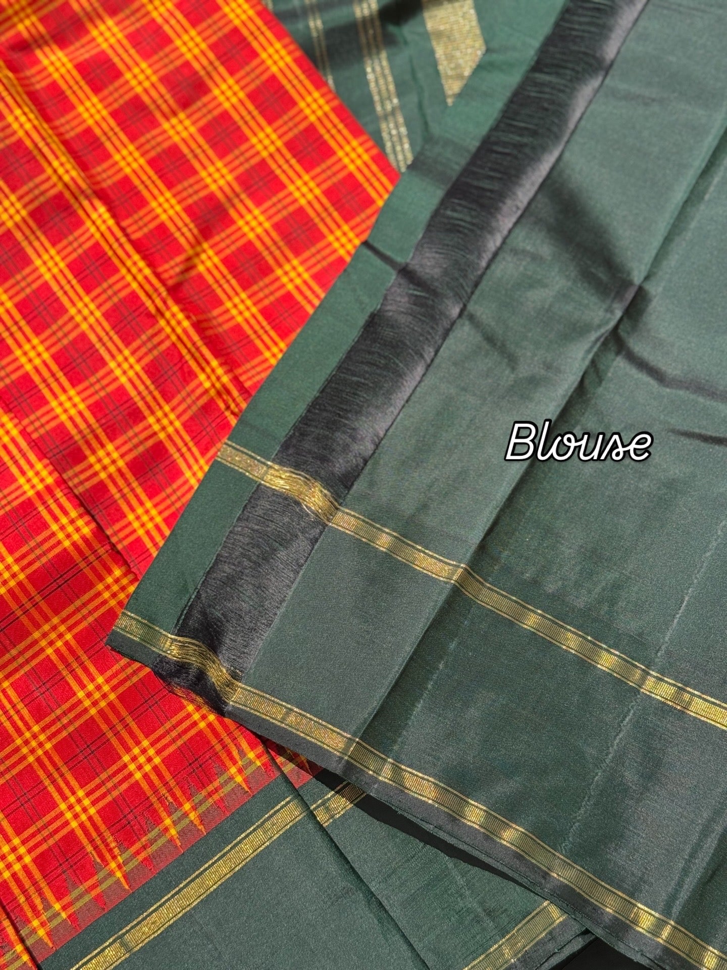 A pleasant tomato red with yellow kattam korvai kanchivaram silk saree