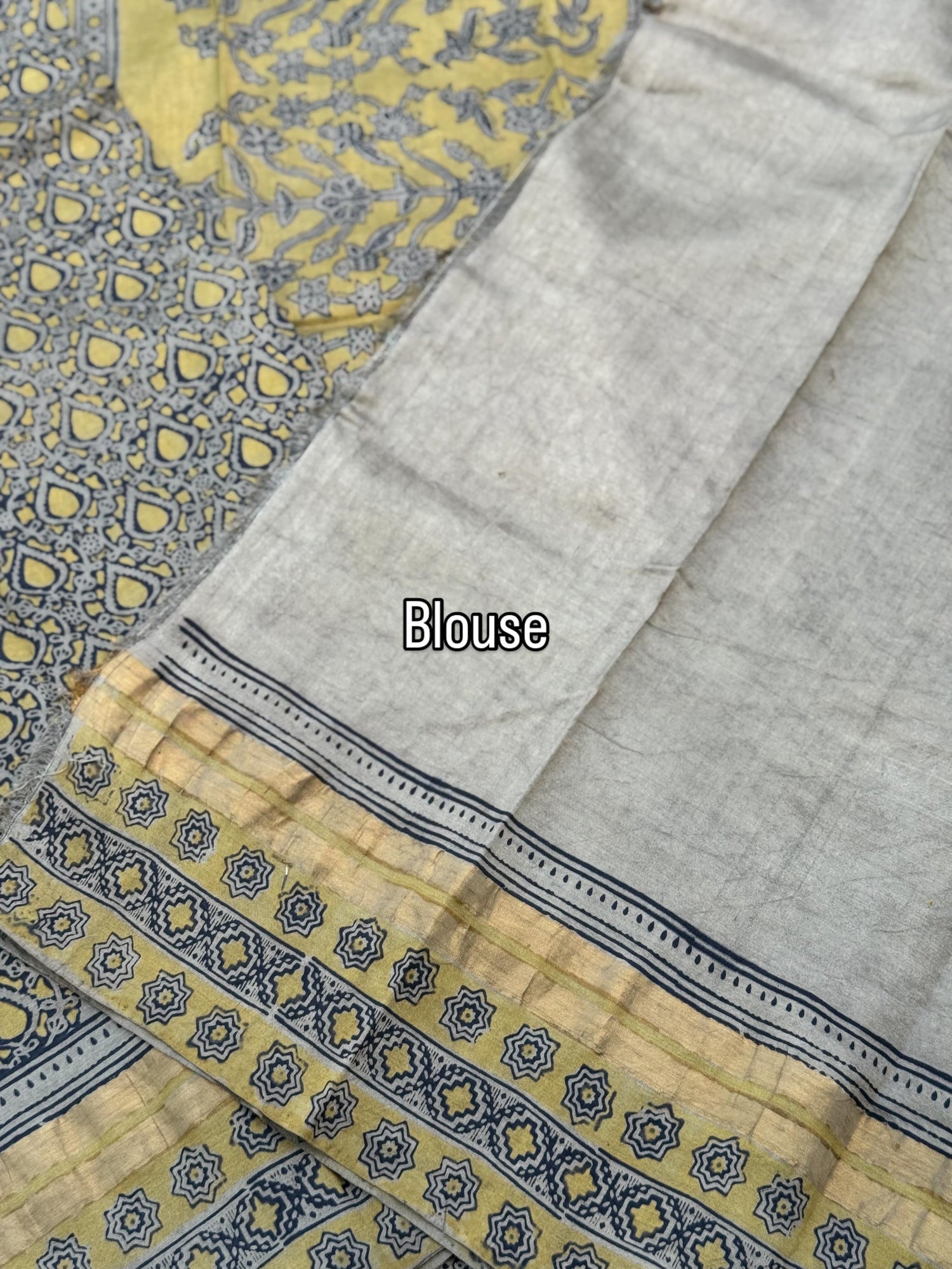 EYARKAI - NATURAL DYE KODALIKARUPPUR BLOCK PRINTS ON MULBERRY SILK