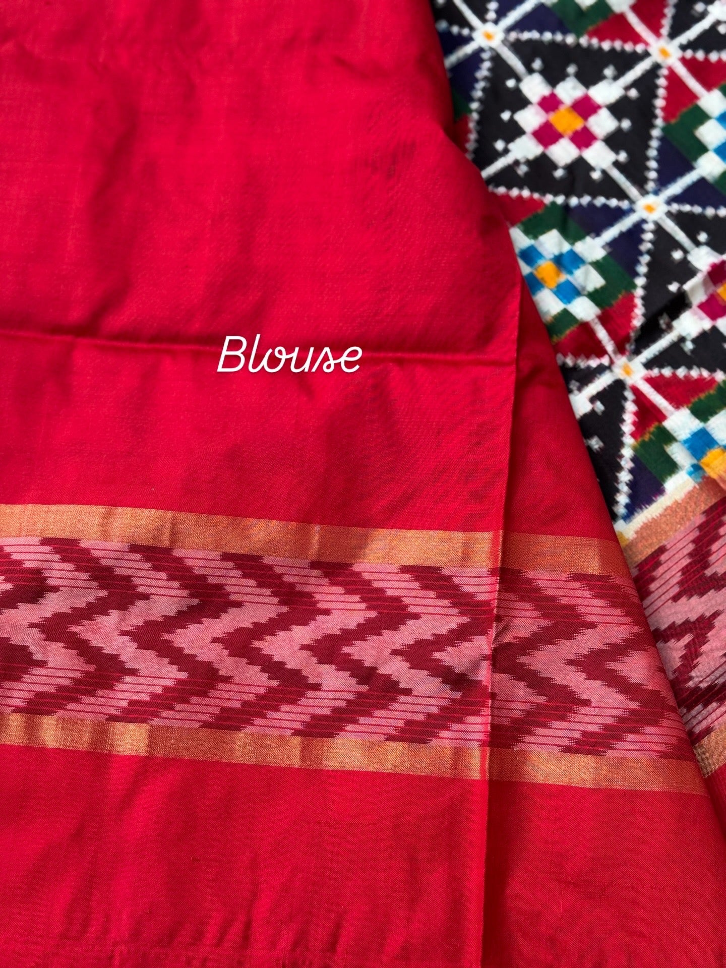 Multicolour Patola Inspired Double Ikkat Silk Saree