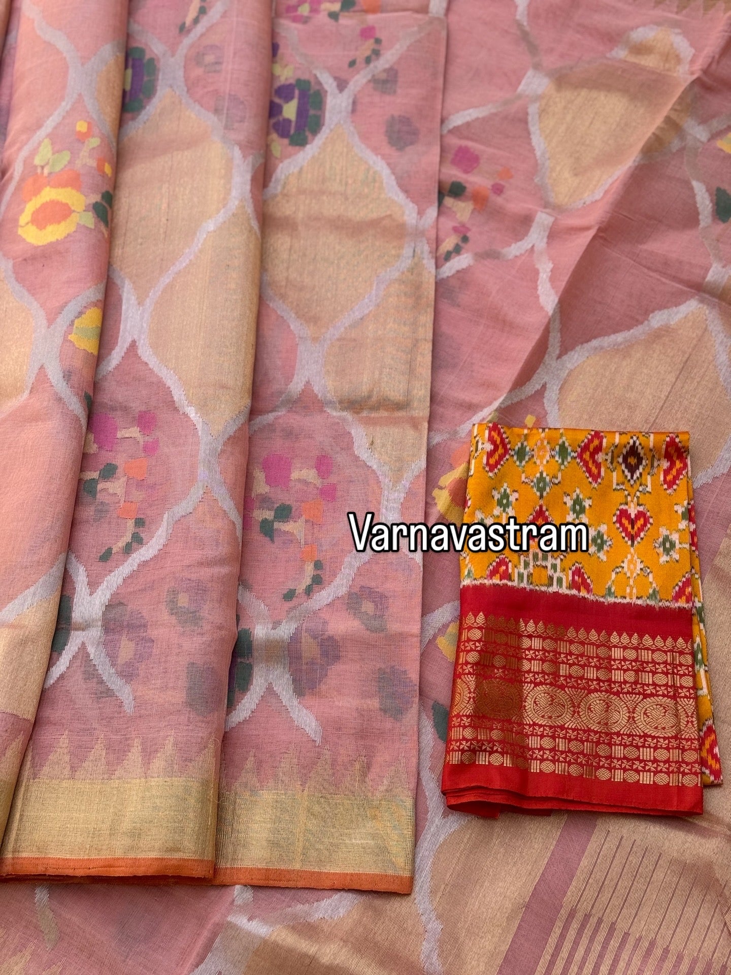 Full jaal weave ponduru Khadhi jamdani saree
