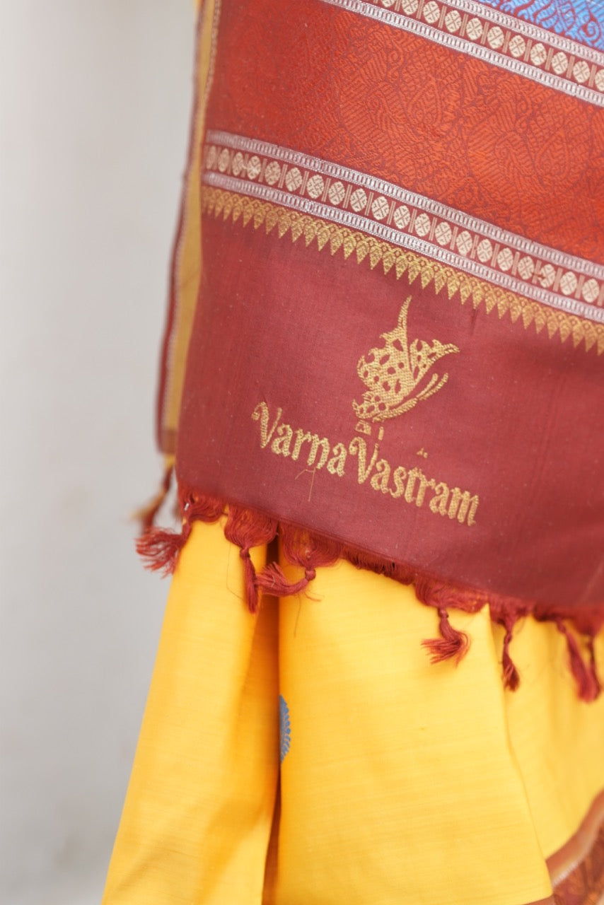 EKANTA - A Complete Natural Dye Kanchivaram Silk saree