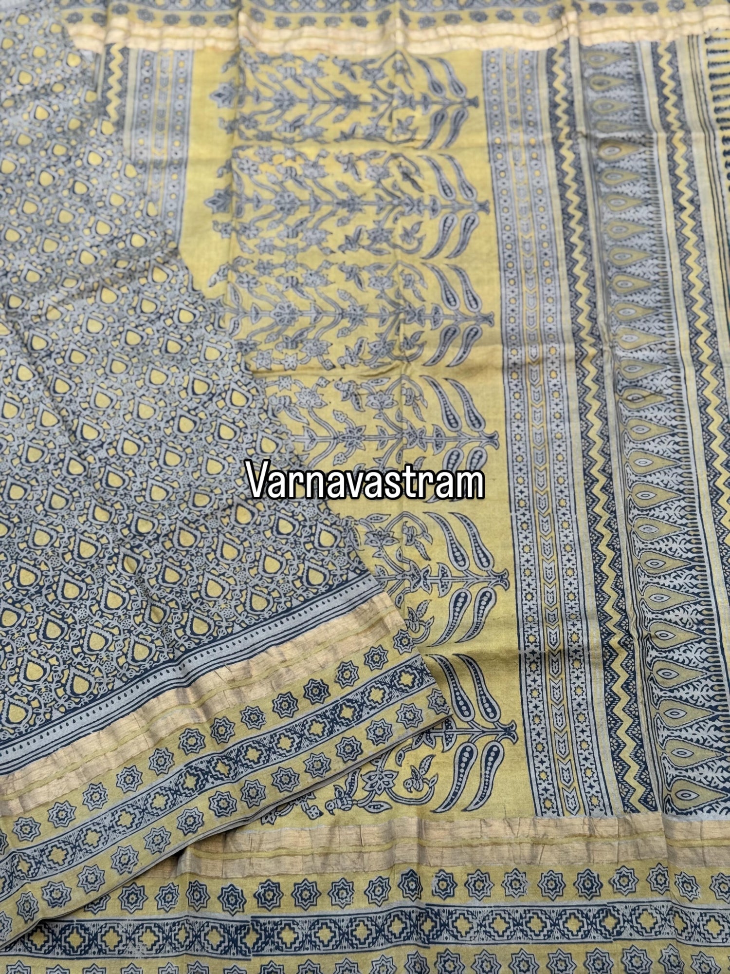 EYARKAI - NATURAL DYE KODALIKARUPPUR BLOCK PRINTS ON MULBERRY SILK