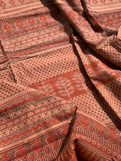 EYARKAI - NATURAL DYE KODALIKARUPPUR BLOCK PRINTS ON HANDSPUN COTTON