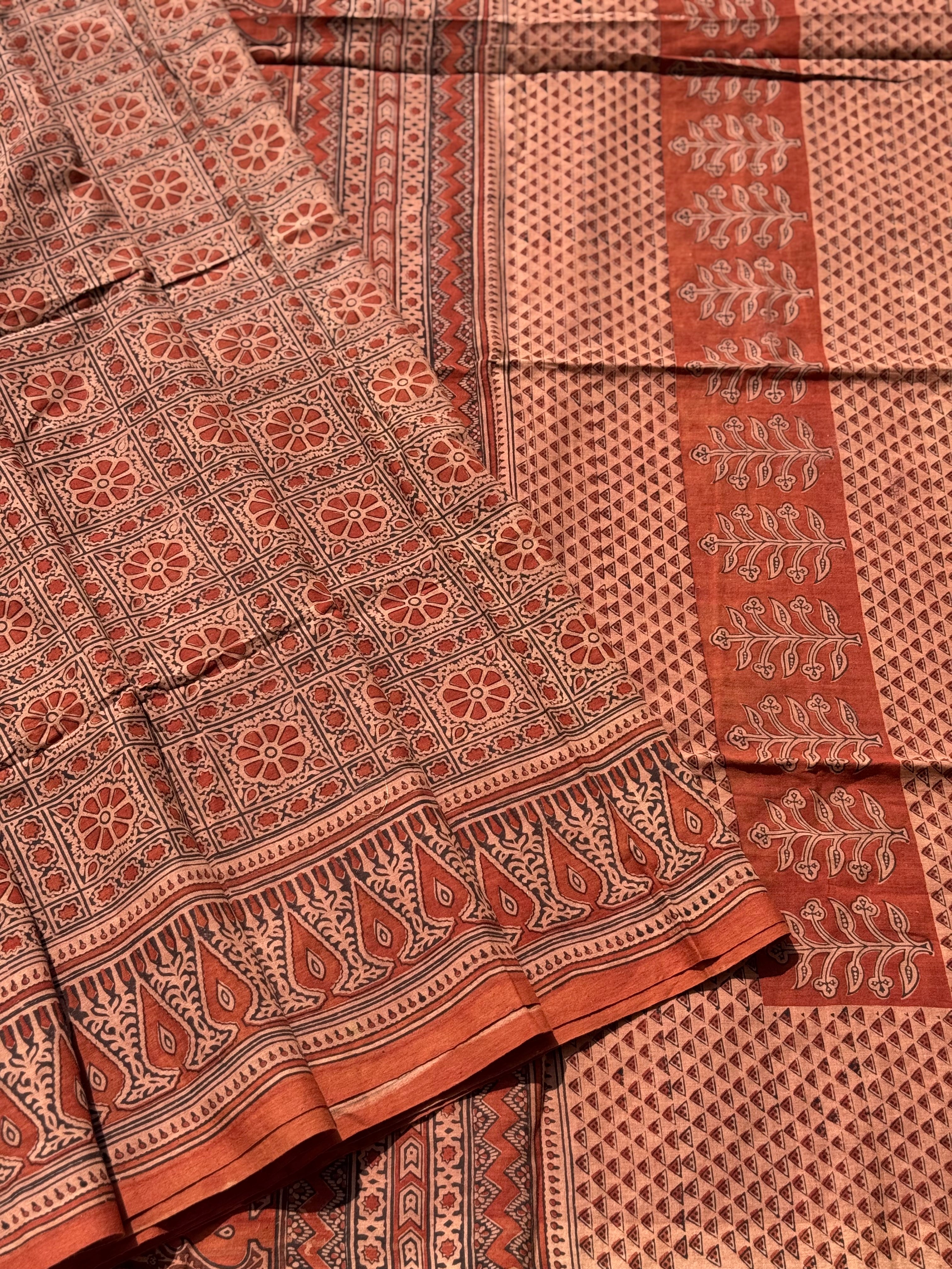 EYARKAI - NATURAL DYE KODALIKARUPPUR BLOCK PRINTS ON HANDSPUN COTTON