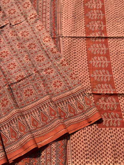EYARKAI - NATURAL DYE KODALIKARUPPUR BLOCK PRINTS ON HANDSPUN COTTON