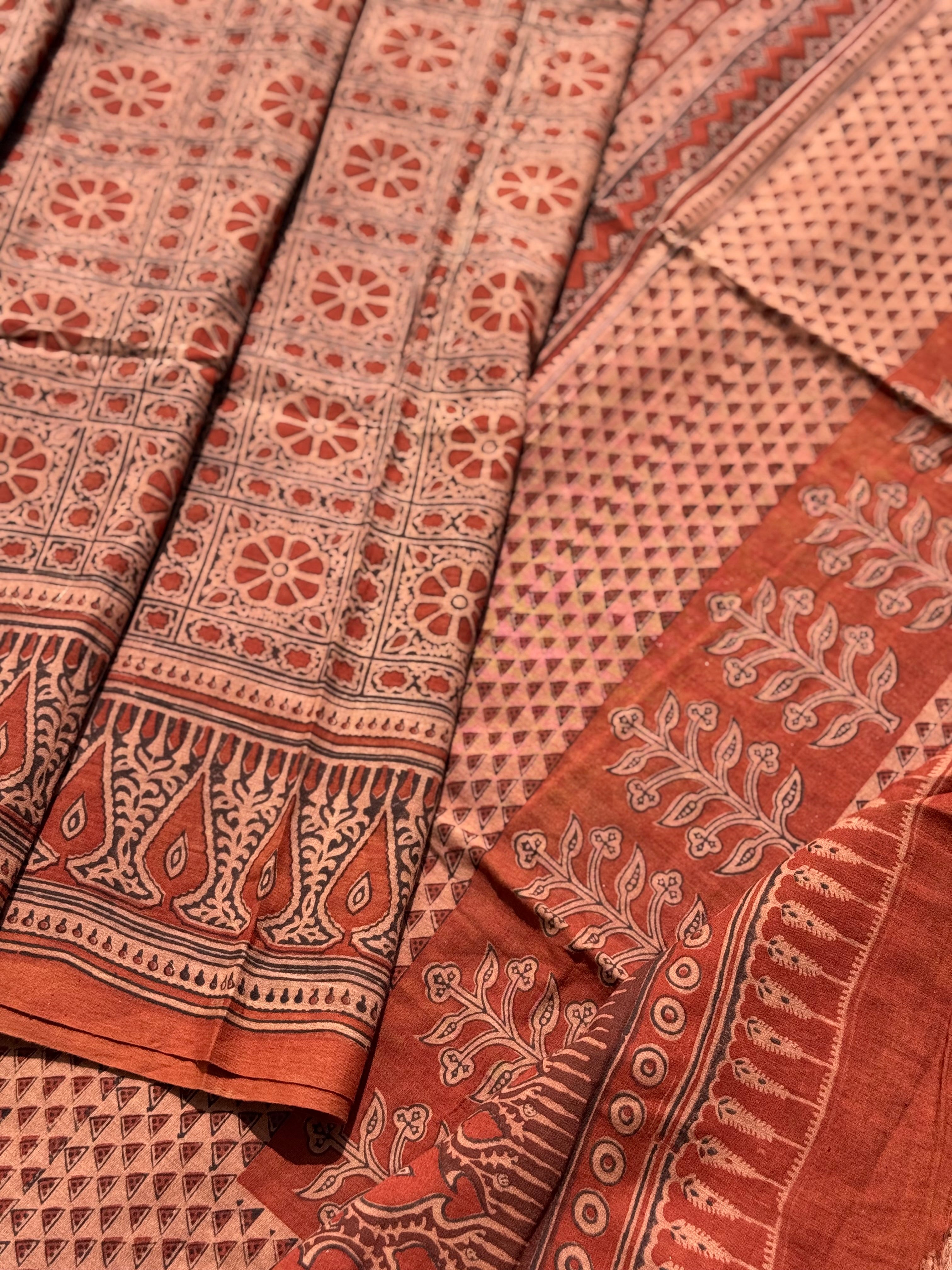 EYARKAI - NATURAL DYE KODALIKARUPPUR BLOCK PRINTS ON HANDSPUN COTTON
