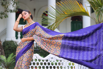 MOHĀ - The exquisite and vintage recreated masterpiece Telia Rumal Inspired silk ikkat