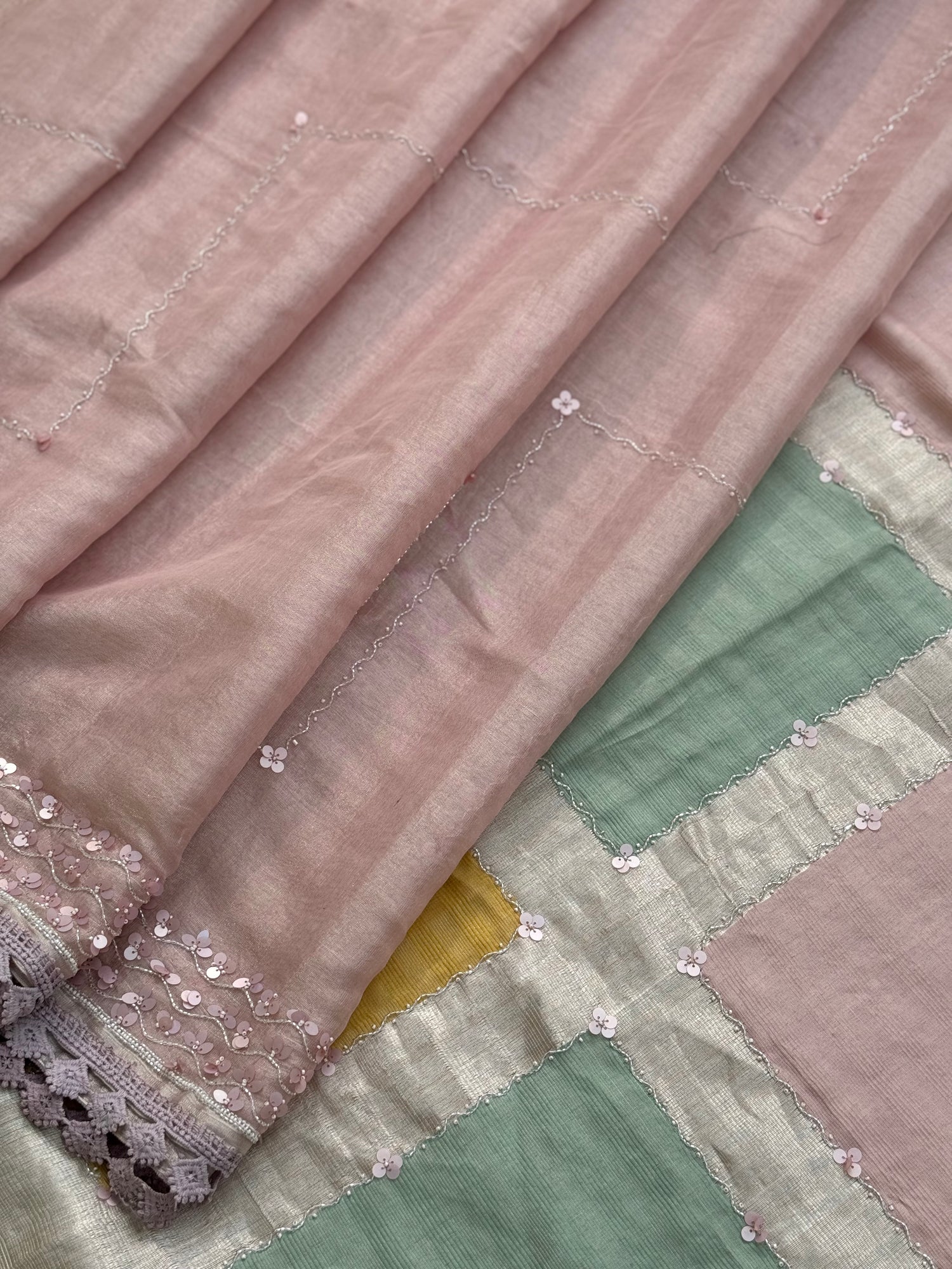 A stunner contemporary linen by tissue handwoven silk