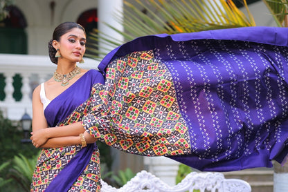 MOHĀ - The exquisite and vintage recreated masterpiece Telia Rumal Inspired silk ikkat