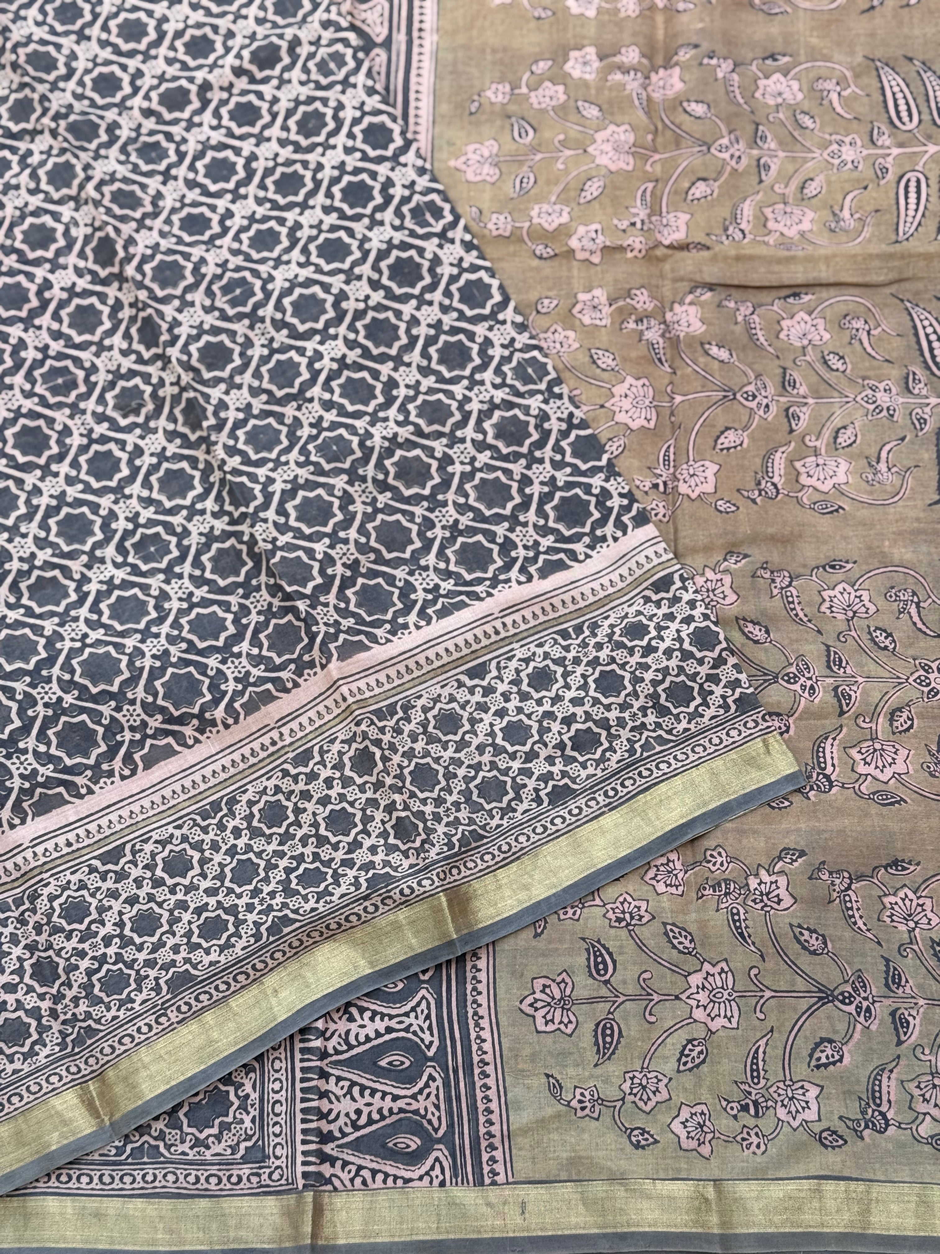EYARKAI - NATURAL DYE KODALIKARUPPUR BLOCK PRINTS ON HANDSPUN COTTON
