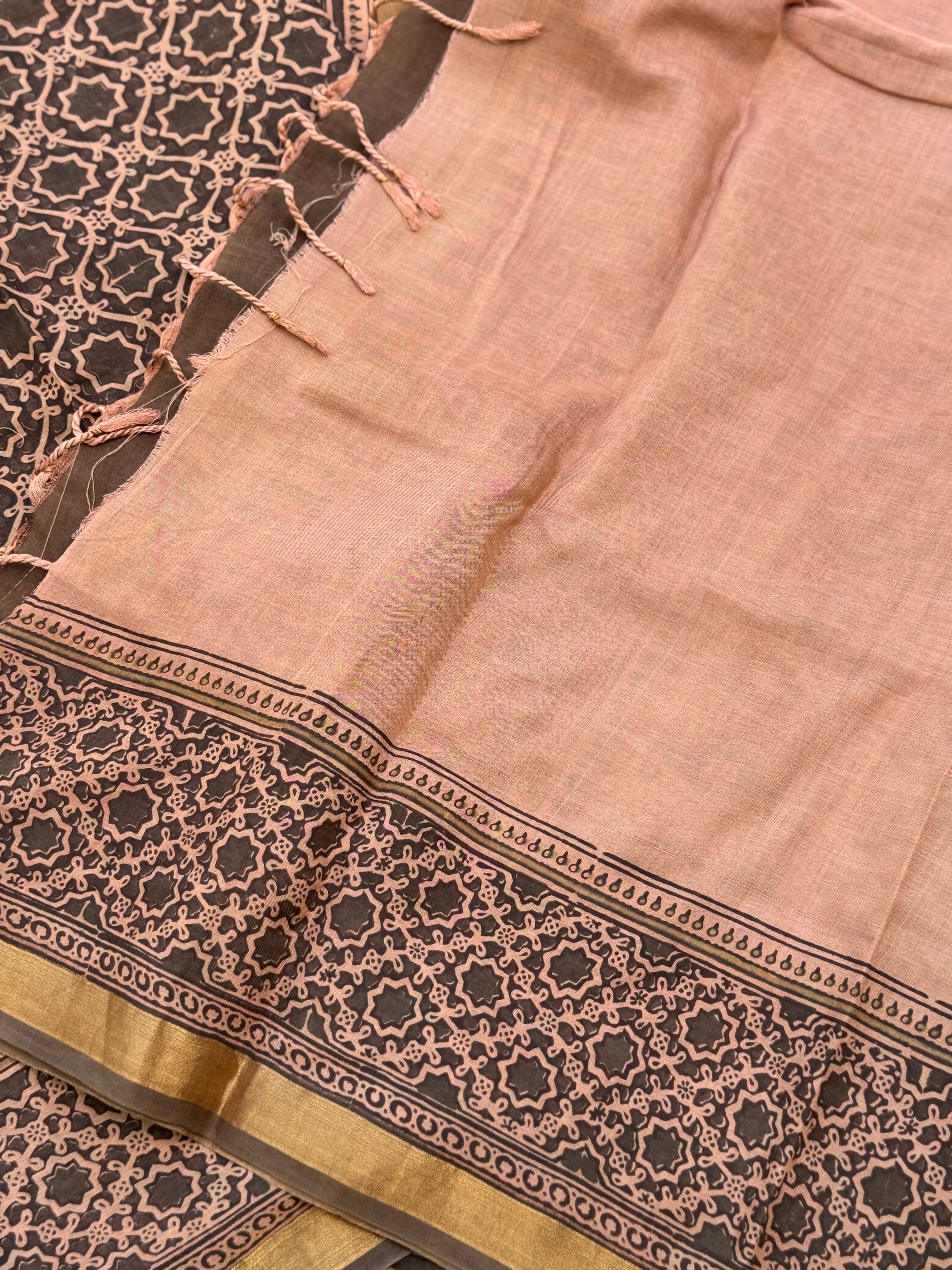 EYARKAI - NATURAL DYE KODALIKARUPPUR BLOCK PRINTS ON HANDSPUN COTTON
