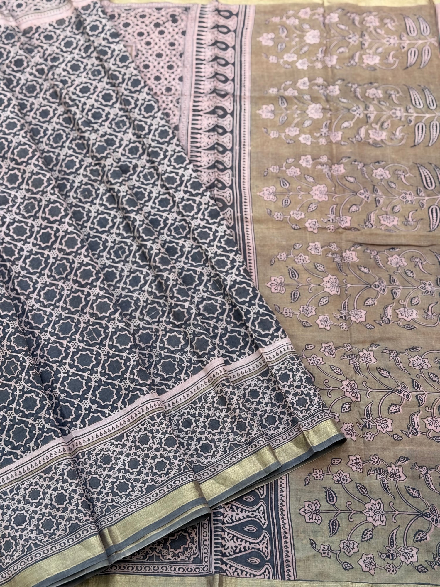 EYARKAI - NATURAL DYE KODALIKARUPPUR BLOCK PRINTS ON HANDSPUN COTTON