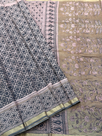 EYARKAI - NATURAL DYE KODALIKARUPPUR BLOCK PRINTS ON HANDSPUN COTTON