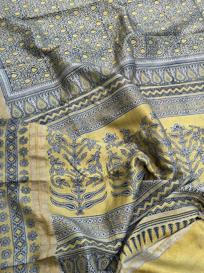 EYARKAI - NATURAL DYE KODALIKARUPPUR BLOCK PRINTS ON MULBERRY SILK