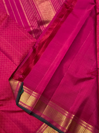 A masterpiece Paimadi kanchivaram silk saree with vanki zari border