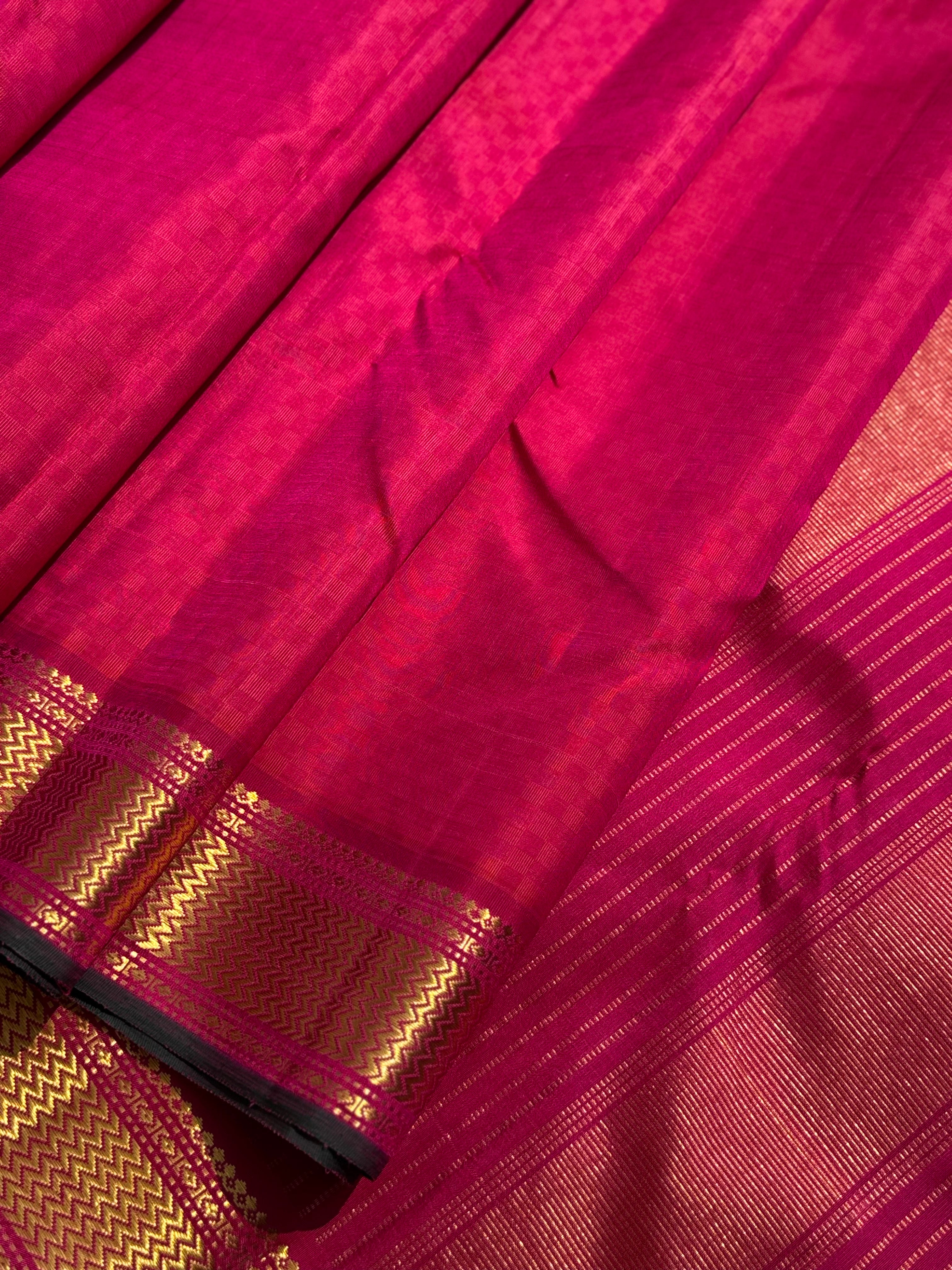 A masterpiece Paimadi kanchivaram silk saree with vanki zari border