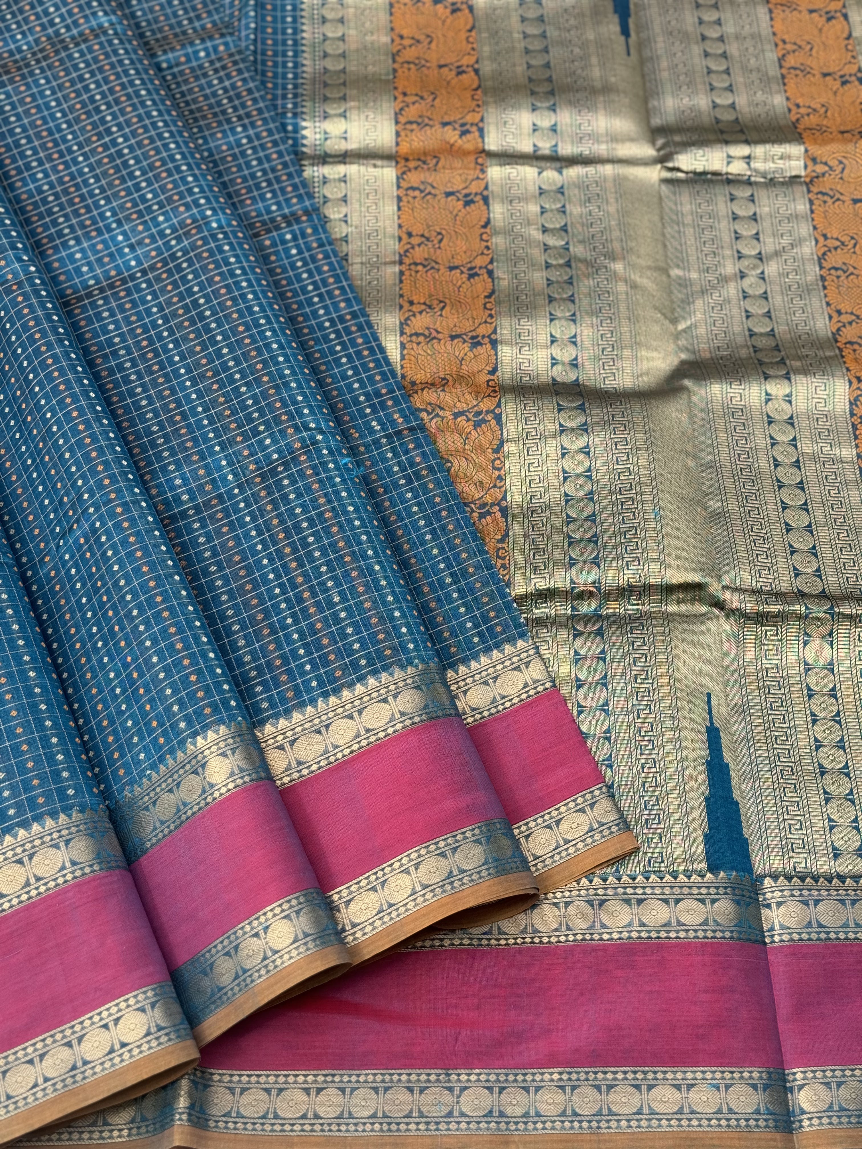 A beautiful lakshadeepm kanchi silk cotton saree
