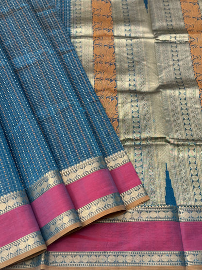 A beautiful lakshadeepm kanchi silk cotton saree