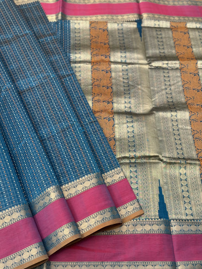 A beautiful lakshadeepm kanchi silk cotton saree