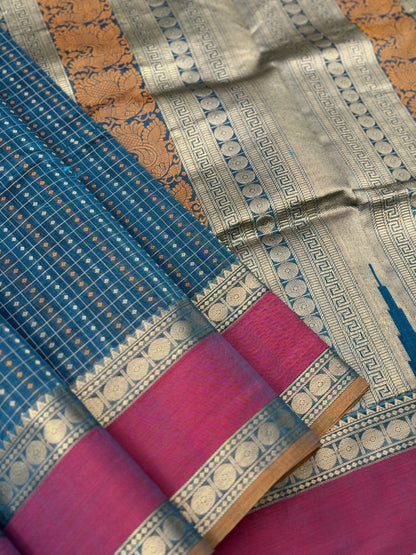 A beautiful lakshadeepm kanchi silk cotton saree