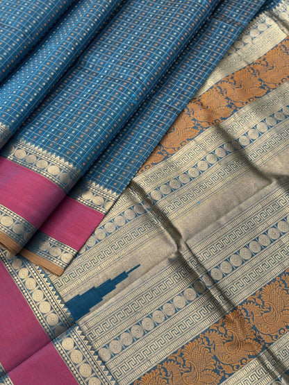 A beautiful lakshadeepm kanchi silk cotton saree