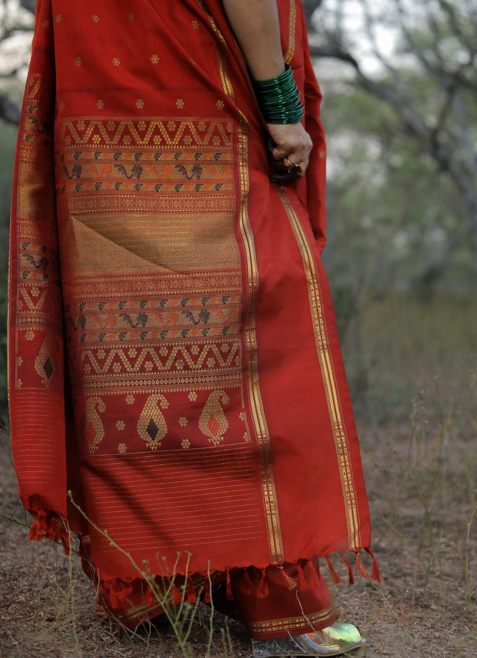 PAYMENT LINK for client 2 sarees EKANTA - THE COMPLETE NATURAL DYE KANCHIVARAM SILK SAREE RECREATED V & A MUSEUM PIECE