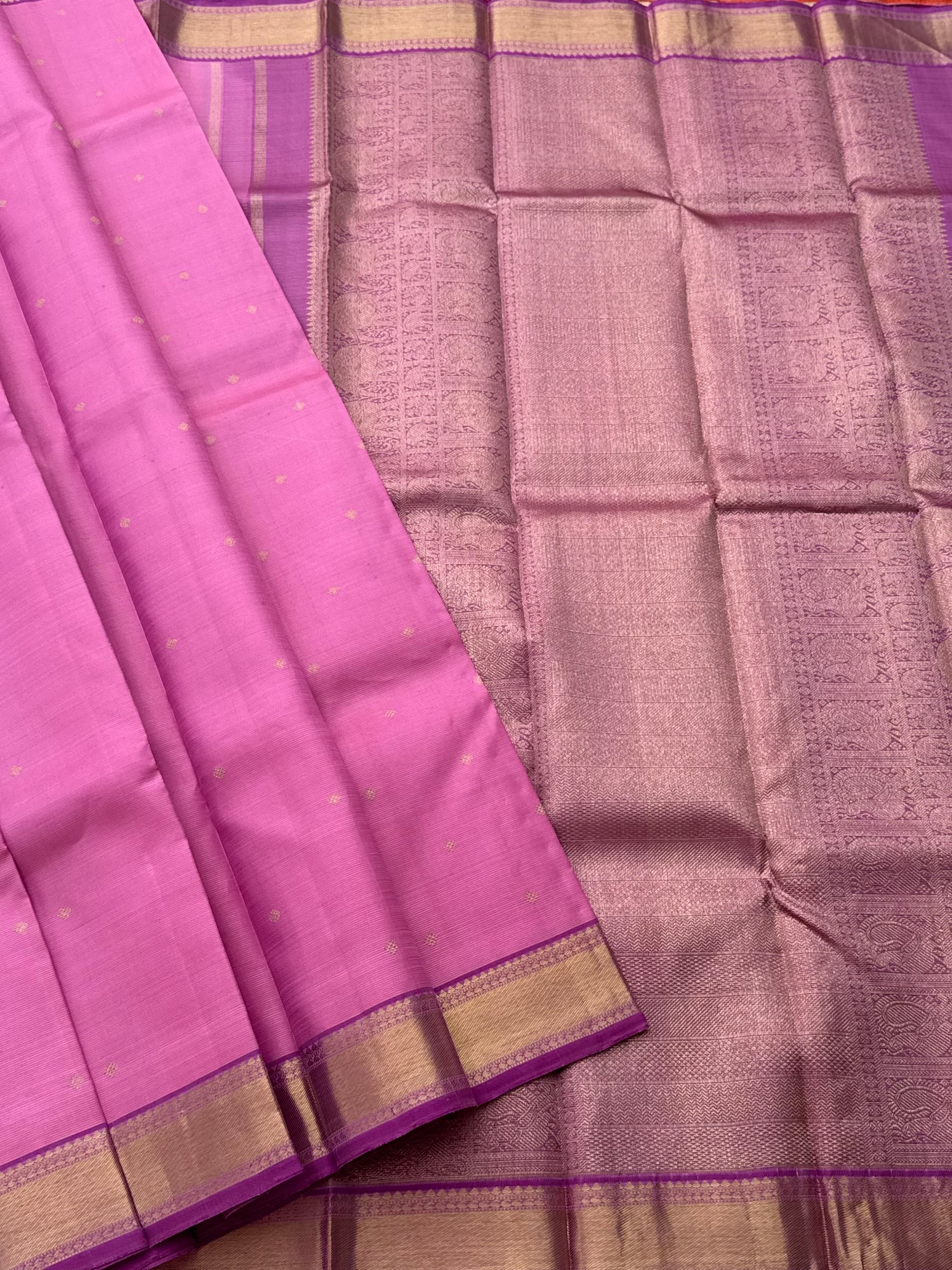 Lilac Heirloom Vairaoosi Kanchivaram Silk Saree