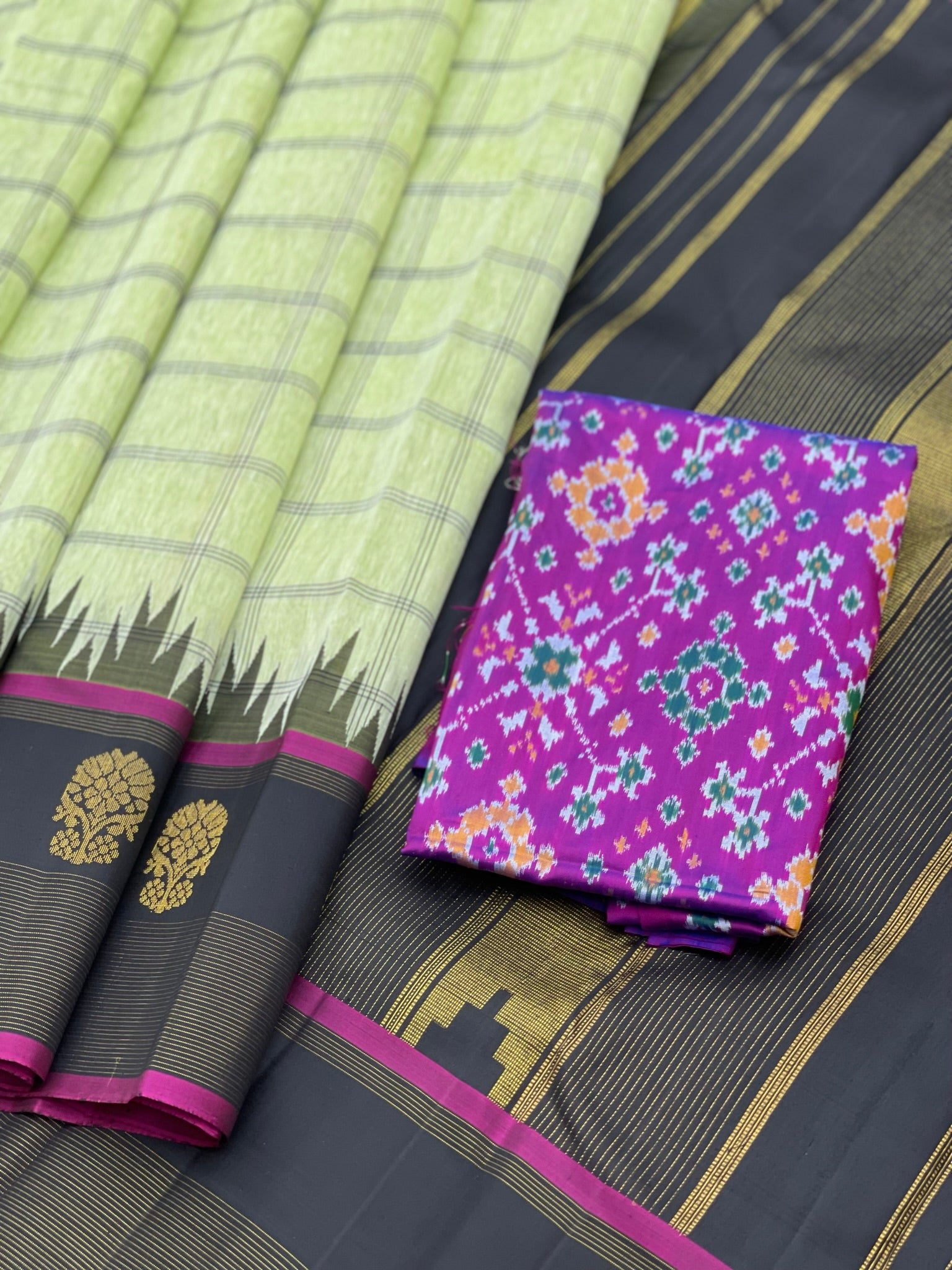 Linen By Silk Korvai Kanchivaram Saree