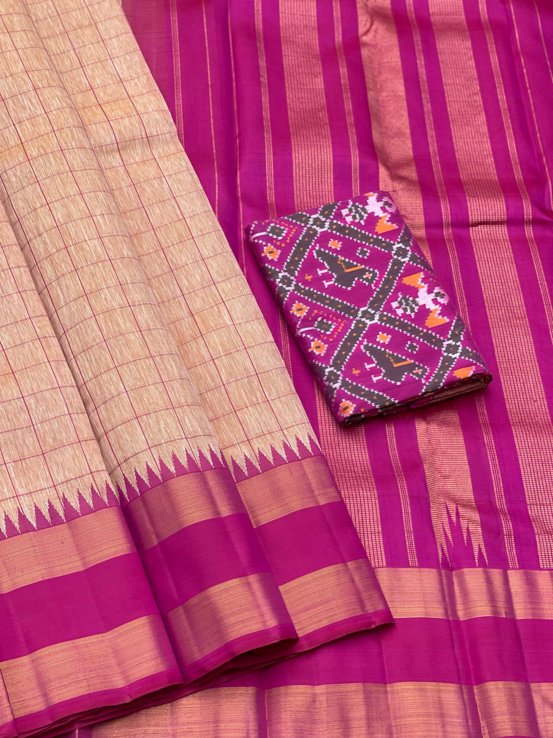 Linen By Silk Korai Kanchivaram Saree