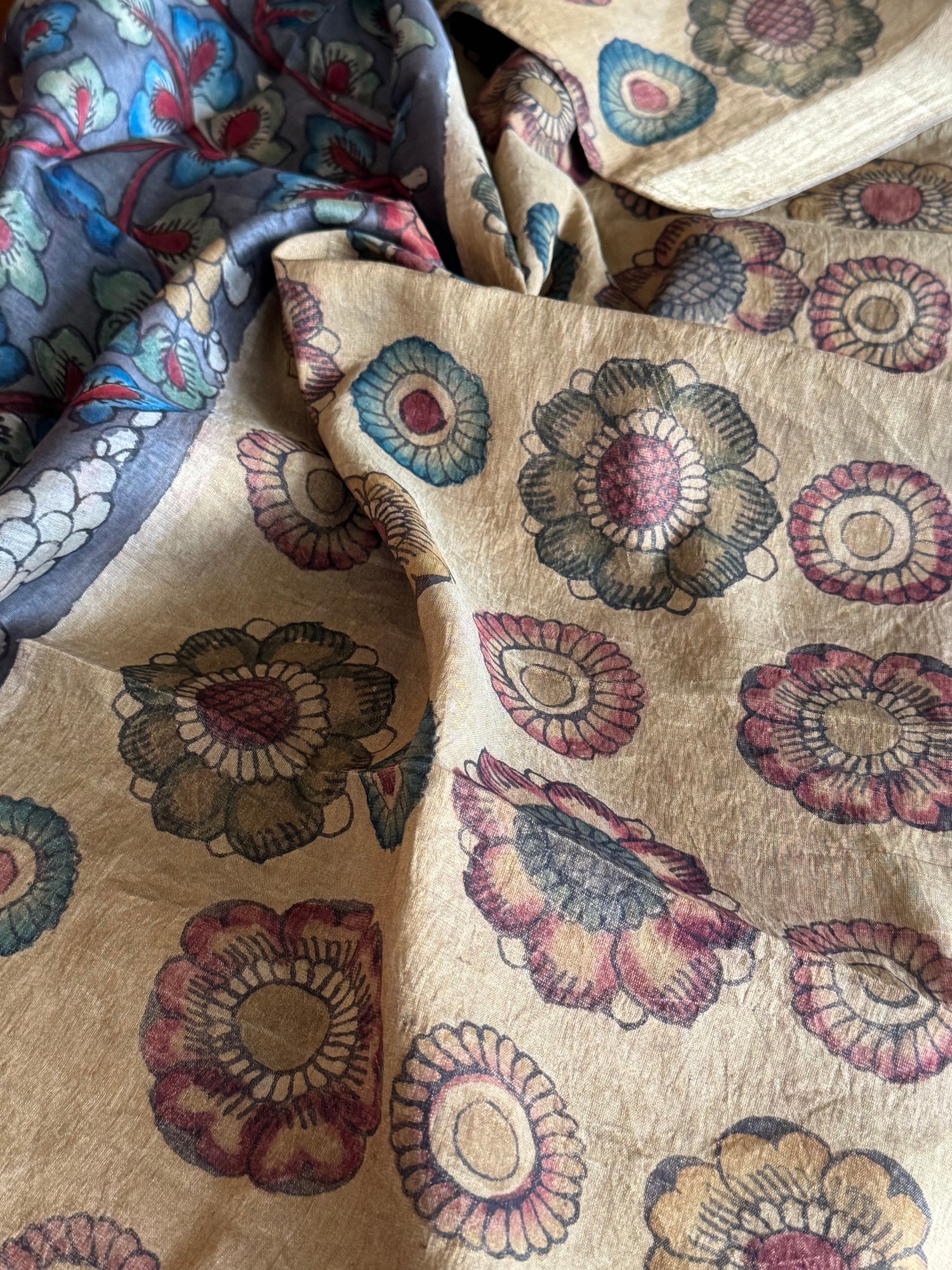 PENKALAMKARI TISSUE SILK DUPPATTA