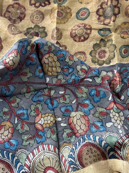 PENKALAMKARI TISSUE SILK DUPPATTA