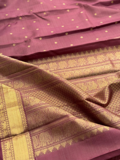 EKANTA - 3 THE COMPLETE NATURAL DYE KANCHIVARAM SILK SAREE - MAJESTIC HEIRLOOM VAIRAOOSI WEAVE