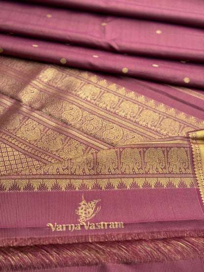 CLIENT’S Instalments pay link 1 of 5 - EKANTA kanchivaram silk vairaoosi weave in natural dyed betel nut shade