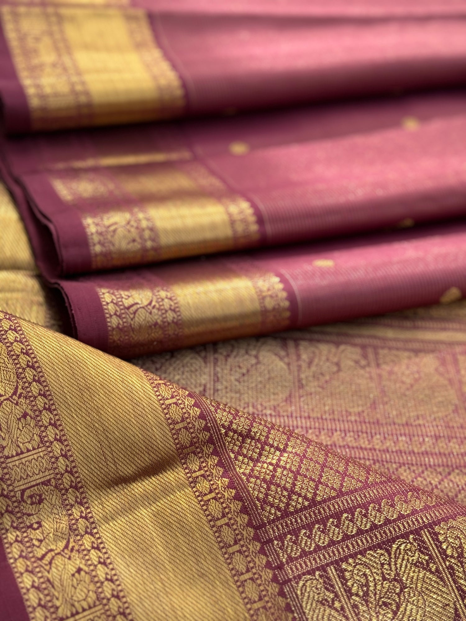 EKANTA - 3 THE COMPLETE NATURAL DYE KANCHIVARAM SILK SAREE - MAJESTIC HEIRLOOM VAIRAOOSI WEAVE