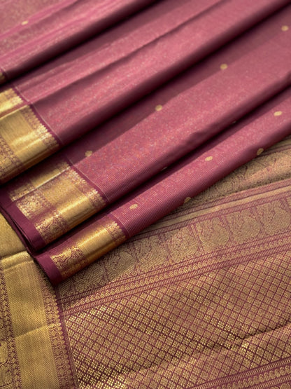 EKANTA - 3 THE COMPLETE NATURAL DYE KANCHIVARAM SILK SAREE - MAJESTIC HEIRLOOM VAIRAOOSI WEAVE