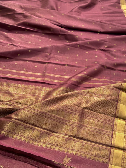 EKANTA - 3 THE COMPLETE NATURAL DYE KANCHIVARAM SILK SAREE - MAJESTIC HEIRLOOM VAIRAOOSI WEAVE