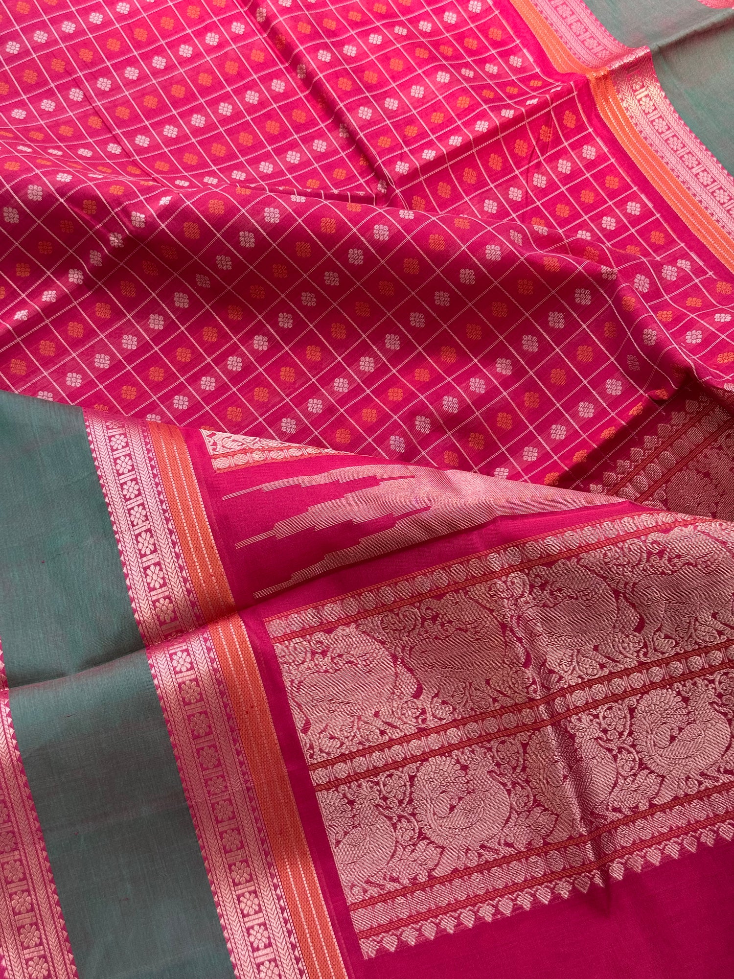 1000 buttas Kanchi silk cotton saree