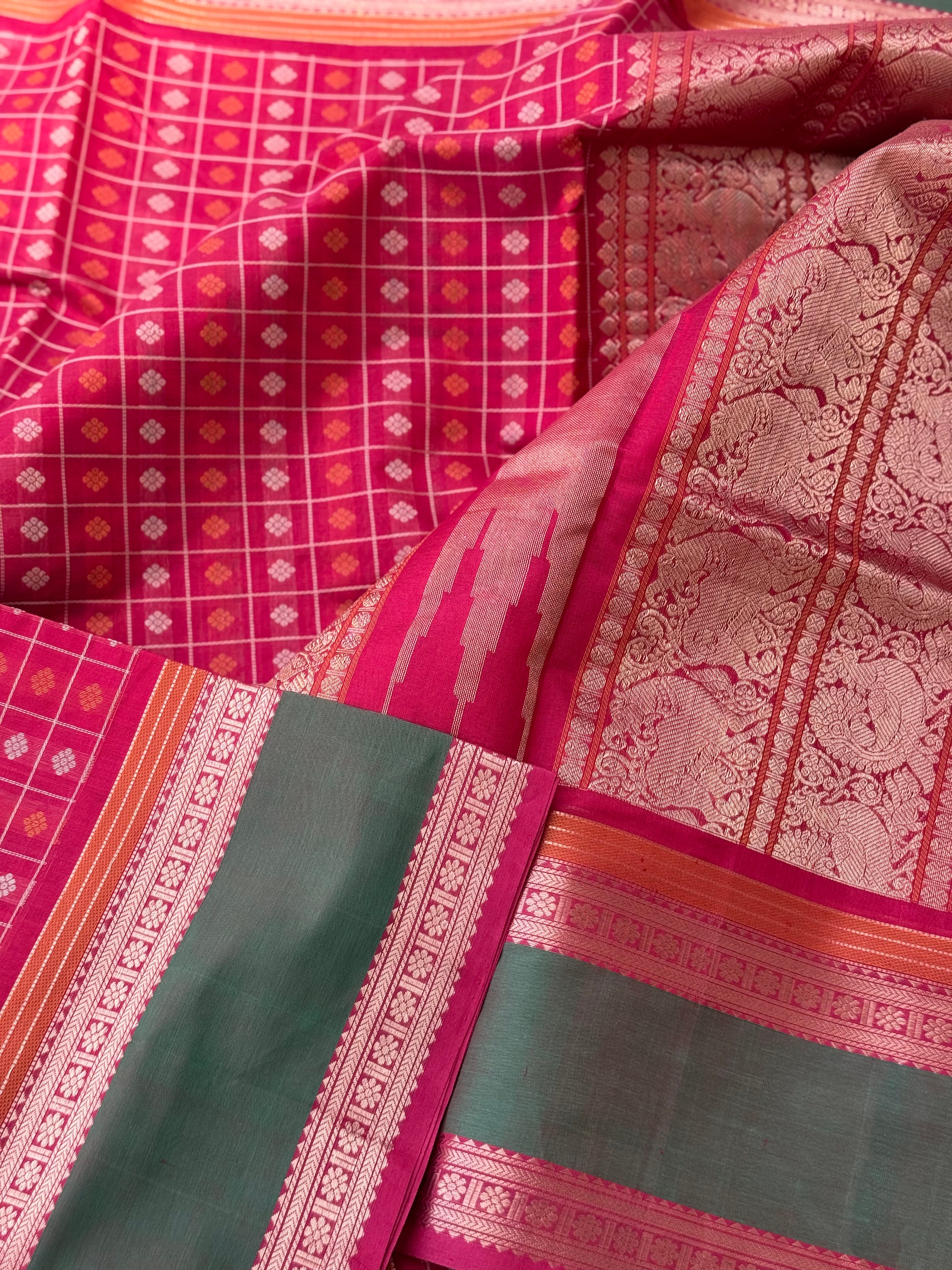 1000 buttas Kanchi silk cotton saree