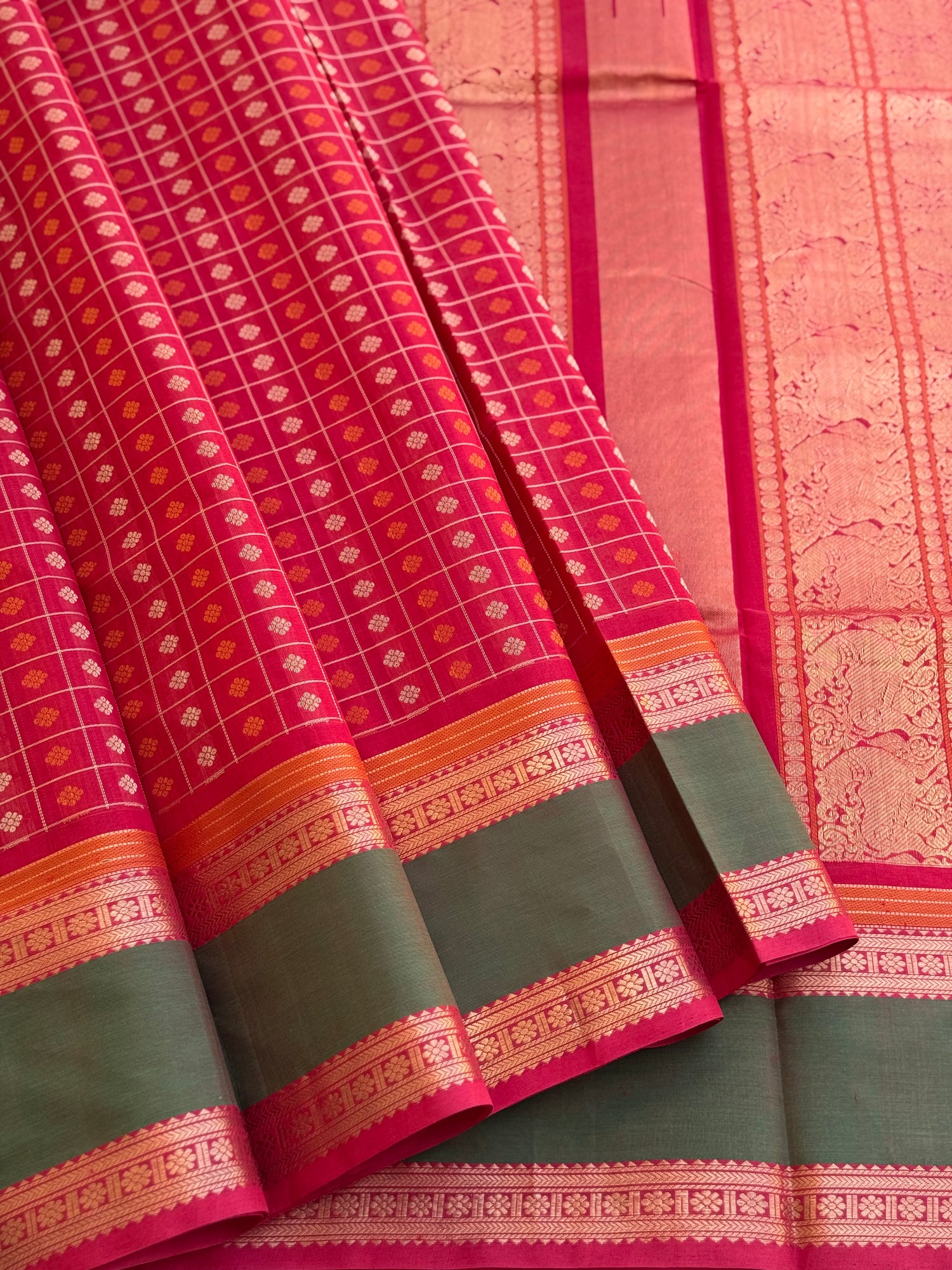 1000 buttas Kanchi silk cotton saree
