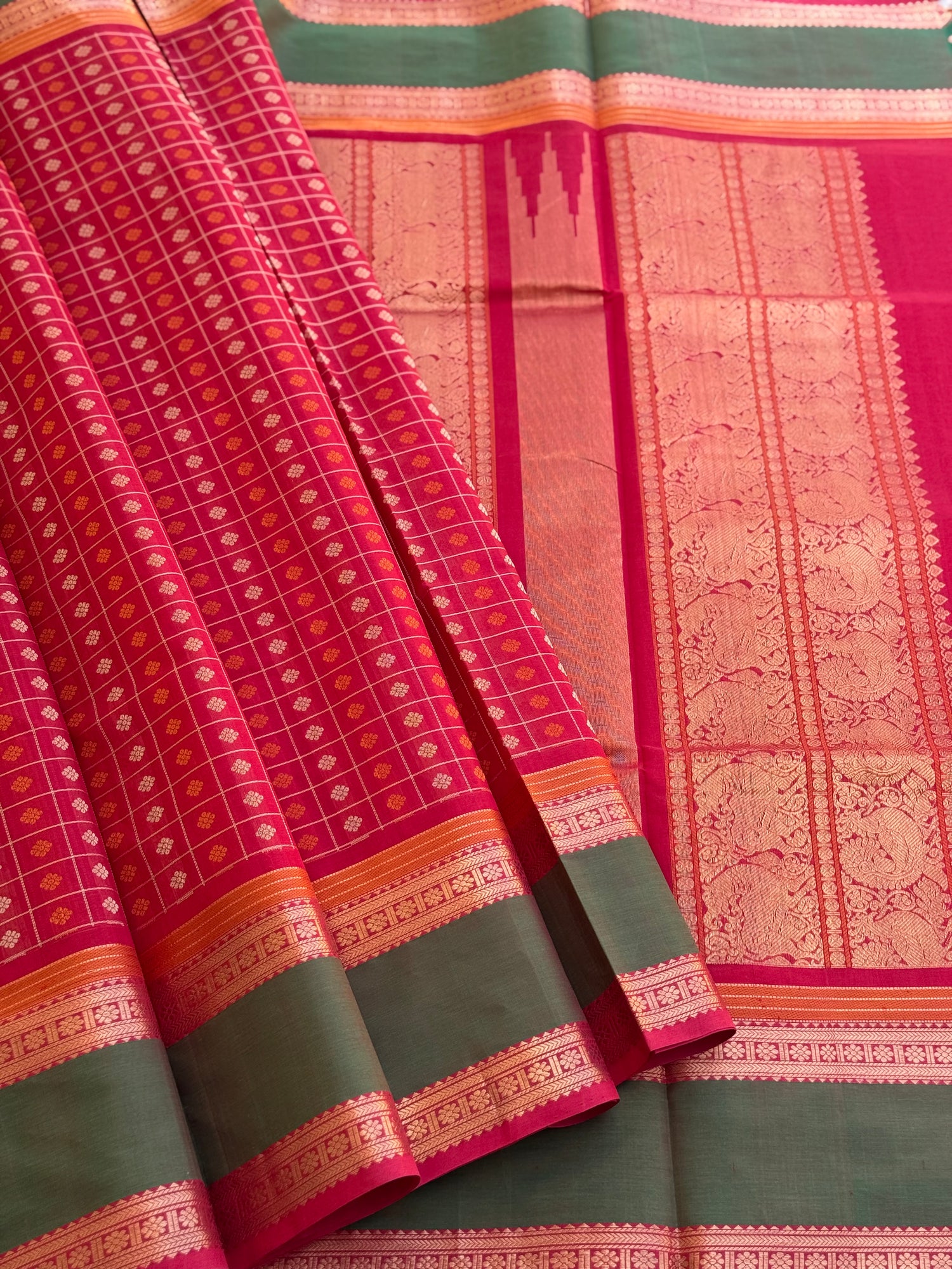 1000 buttas Kanchi silk cotton saree